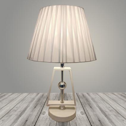 Настольная лампа 6636W белый абажур h50см 1х40W E27, DUO22 У1